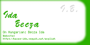 ida becza business card